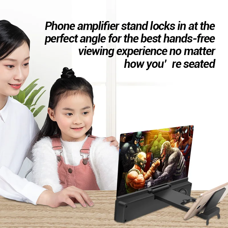 Увеличитель 12/14 дюйма встроенный усилитель экрана и Bluetooth-динамик настольный