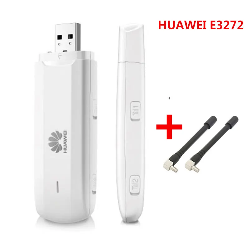 

Unlocked Huawei E3272 4G LTE USB Dongle new Wifi Sim card modem 150Mbps 4G dongle USB stick data card PK e8372+ 2PSC antenna
