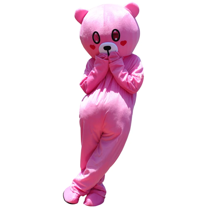 Костюм-талисман с забавным коричневым медведем на Хэллоуин костюм для взрослых