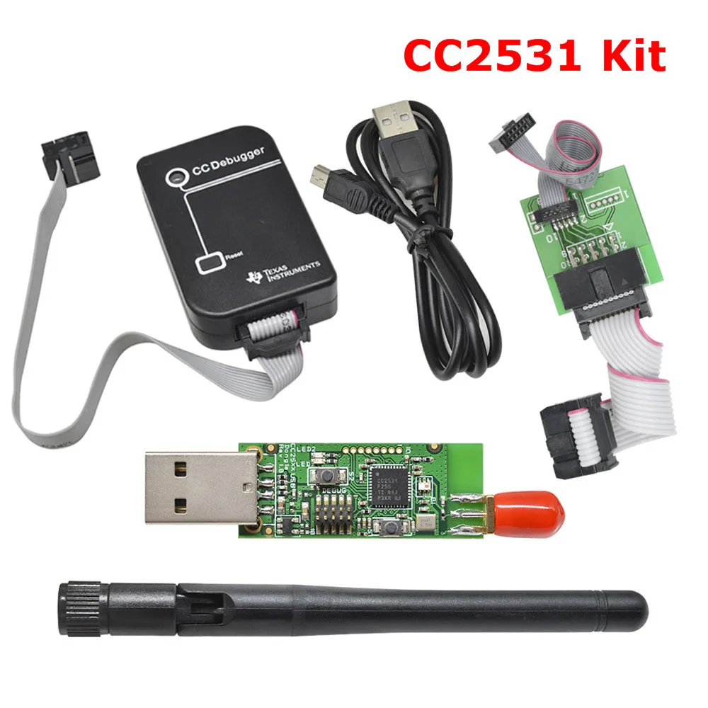 

CC2531 Zigbee Emulator CC-Debugger USB Programmer CC2540 CC2531 Sniffer Bluetooth Module With Antenna Connector Downloader Cable