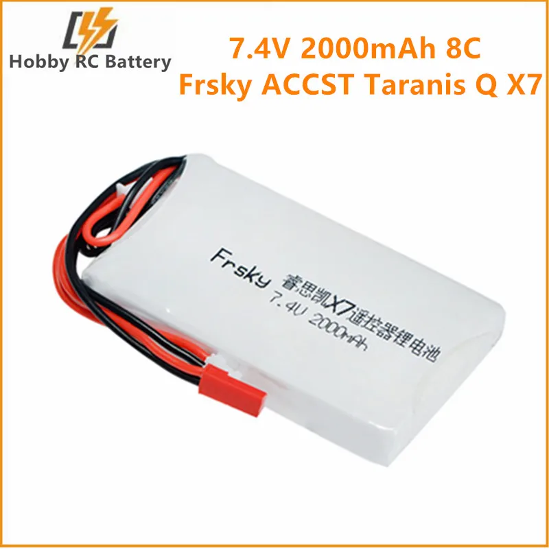 1 2 шт. 7 4 В 2S 2000 мАч 8C аккумуляторная Lipo батарея для Frsky ACCST Taranis Q X7 передатчик пульт