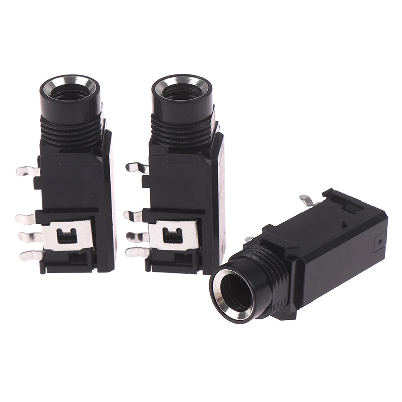 3 шт./лот высококачественный стерео гнездовой разъем аудиоадаптер 4 контакта 6 35