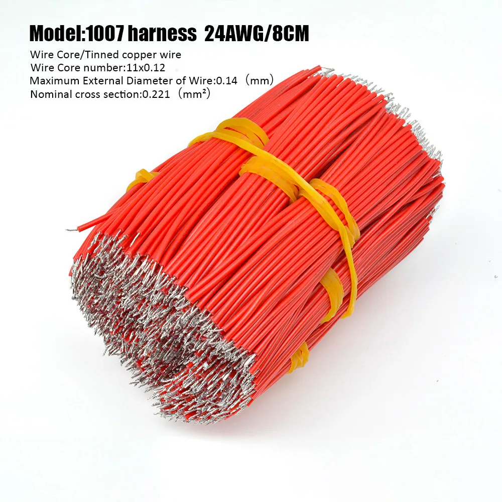 100 шт./лот 24AWG 8 см гальванически лужёные макетная плата припоя кабель Fly джемпер Оловянная проволока проводящие провода 1007-24AWG разъем провода