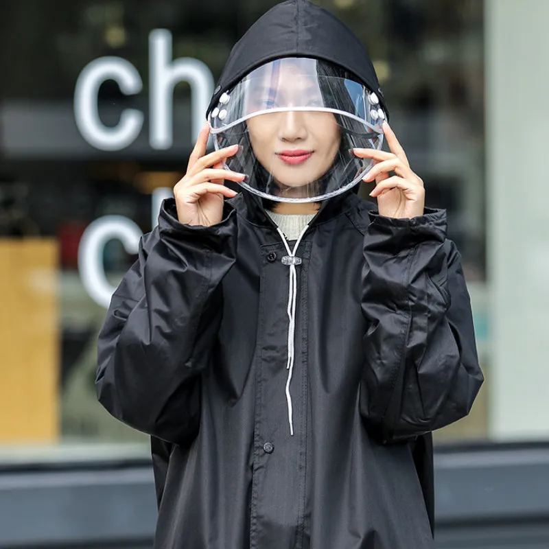 Женский дождевик для взрослых утолщенное пончо розовая длинная тела одежда