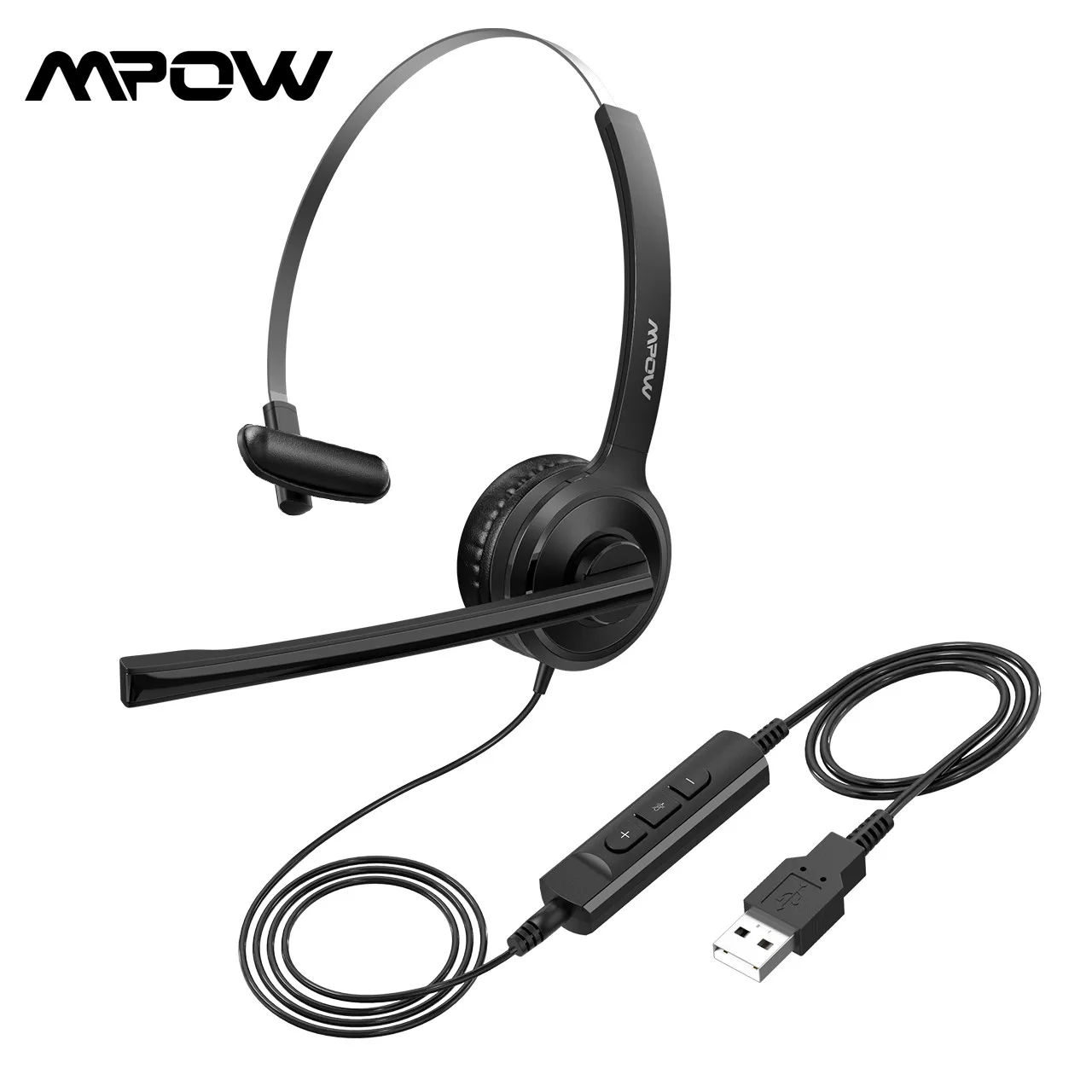 MPOW гарнитуры для офиса С микрофоном USB проводная линия 2 4 м Шум шумоподавления