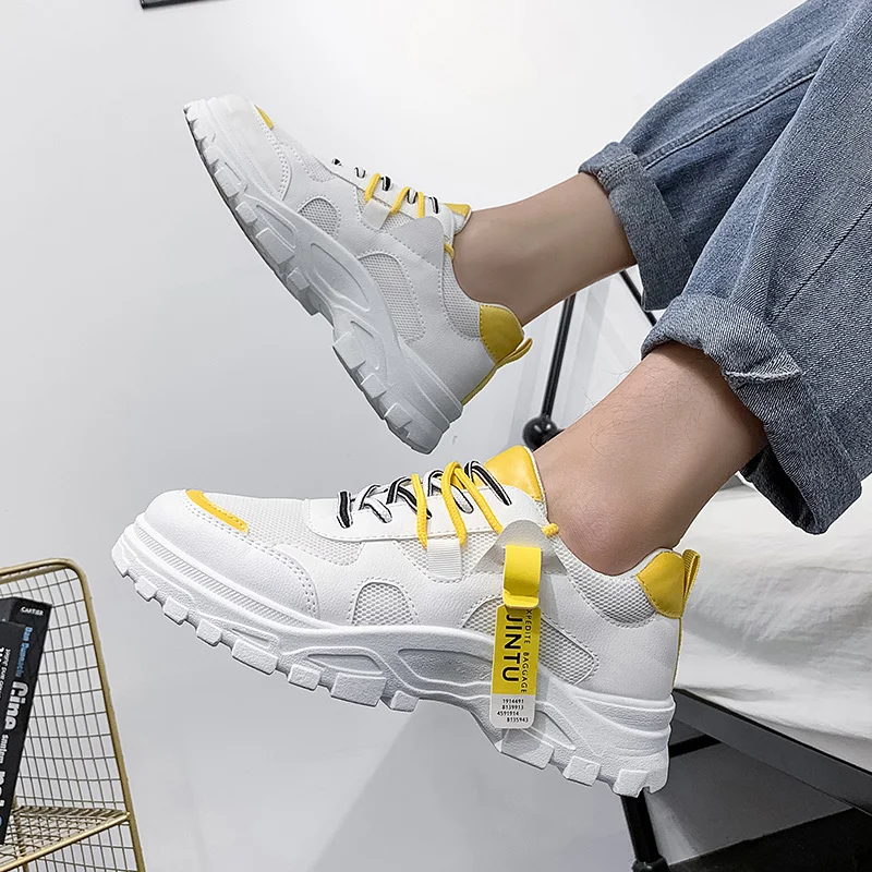 

Men's Shoes Spring Breathable Mesh Sports Fashion Shoes New Summer Shoes Men's Korean Fashion Casual Board Shoes