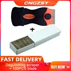 1 шт., нож для удаления клея на экран мобильного телефона + 100 шт., металлические лезвия, разборка, Чистый скребок, шлифовальная лопата, Oca клей, автомобильные инструменты K03