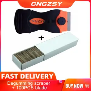 1 шт., нож для удаления клея на экран мобильного телефона + 100 шт., металлические лезвия, разборка, Чистый скребок, шлифовальная лопата, Oca клей, автомобильные инструменты K03