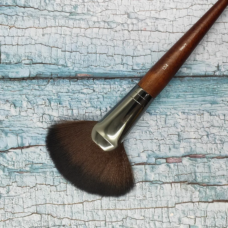 1 шт. Европейская ретро деревянная ручка веерообразная кисть для пудры краска