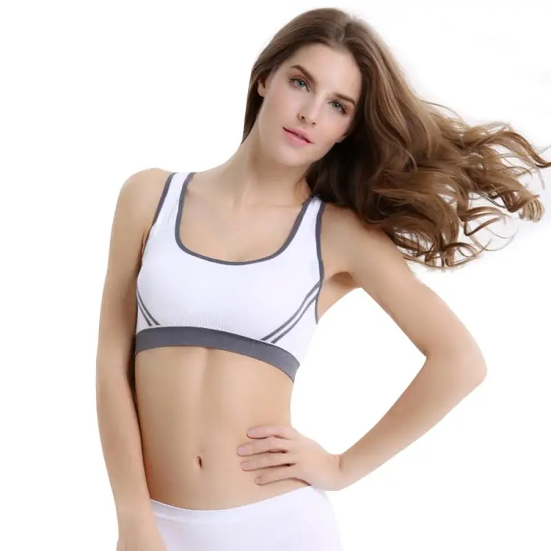 High Stretch Breathable Sports Bra Top Fitness Women Padded Sport for Running Yoga Gym Seamless Crop Tops 8 | Спорт и развлечения