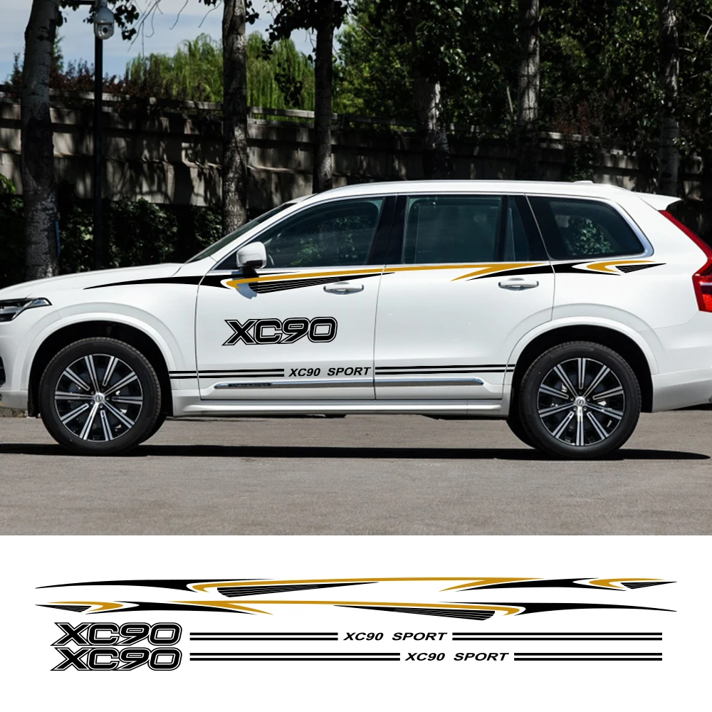

6 шт. для Volvo XC40 XC60 XC90 Автомобильные Боковые фотообои персонализированные автомобильные спортивные Стильные наклейки украшение тюнинг авто...
