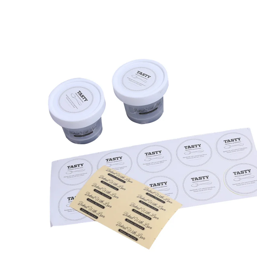 100 шт./лот стикер для чашки мороженого Аппетитный запеченный с логотипом любви