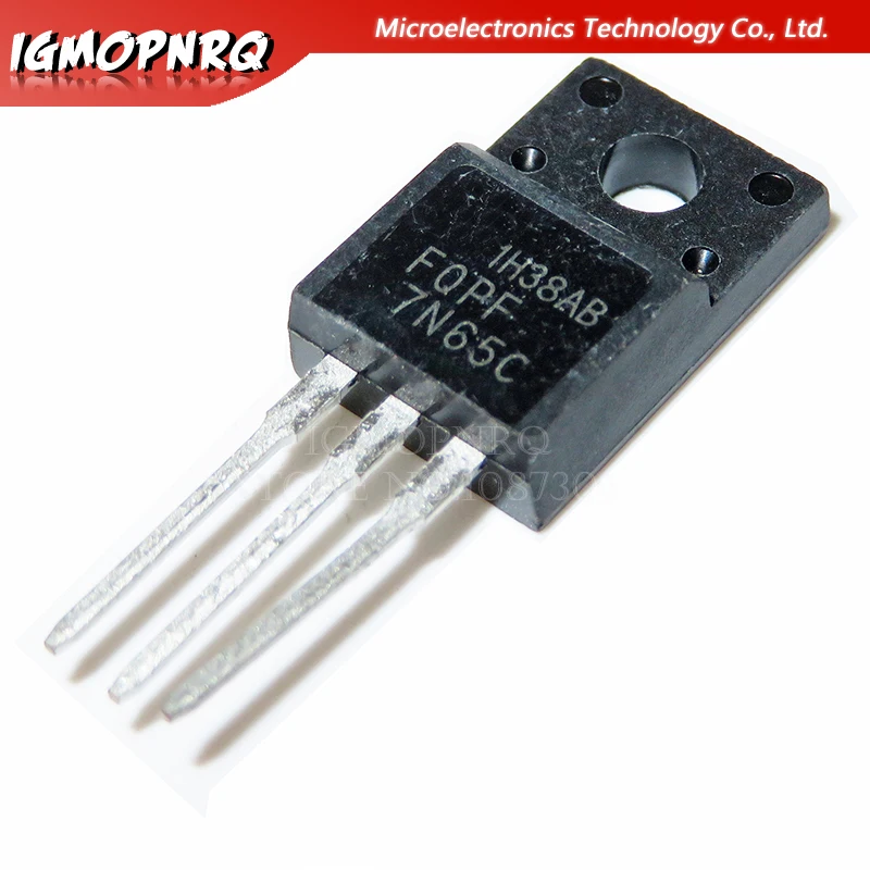 

10 шт FQPF7N65C 7N65 TO-220F FQPF7N65 TO-220 MOS труба N-channel 650V 7A