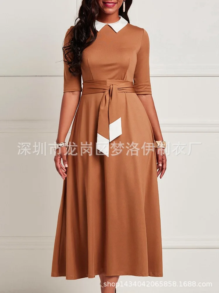 Повседневное удобное летнее богемное пляжное платье с поясом Макси Вечерние