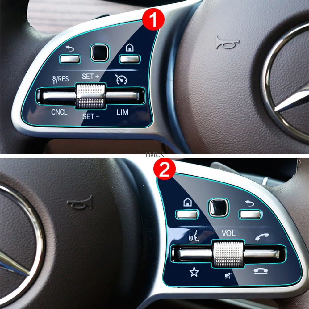 Для Mercedes Benz A Class W177 V177 A180 A200 C E W205 W213 2019 Автомобильная наклейка на руль кнопка