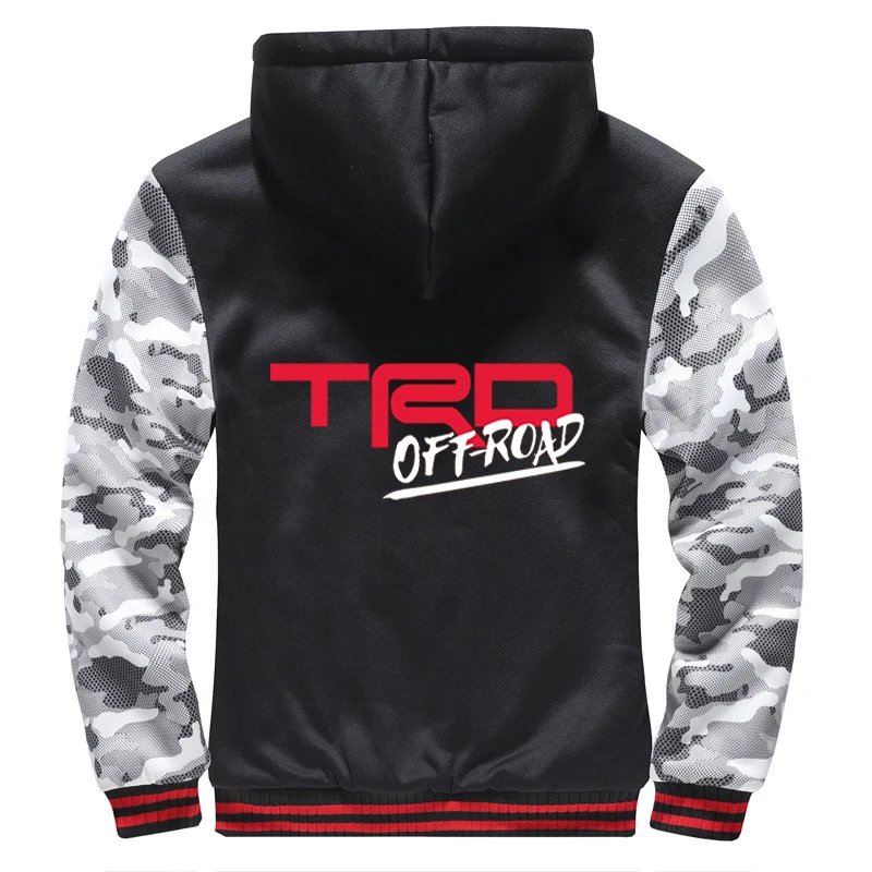 

2021 TOYOTA TRD Men's Brand Print Harajuku Thicken Jacket Sports Hoodie Hip Hop Male Hoodies Casual Sweatshirts Coat