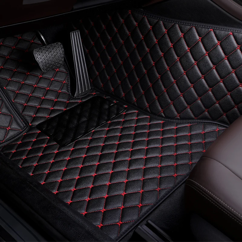 

KADULEE leather car floor mats for Alfa Romeo Giulia Stelvio 2017 2018 Custom foot Pads automobile carpet car foot mats