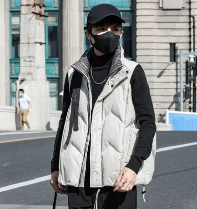 

Sleeveless Camisole vest down jacket men's 2021 winter new loose collar thickened coat trendy brand smart