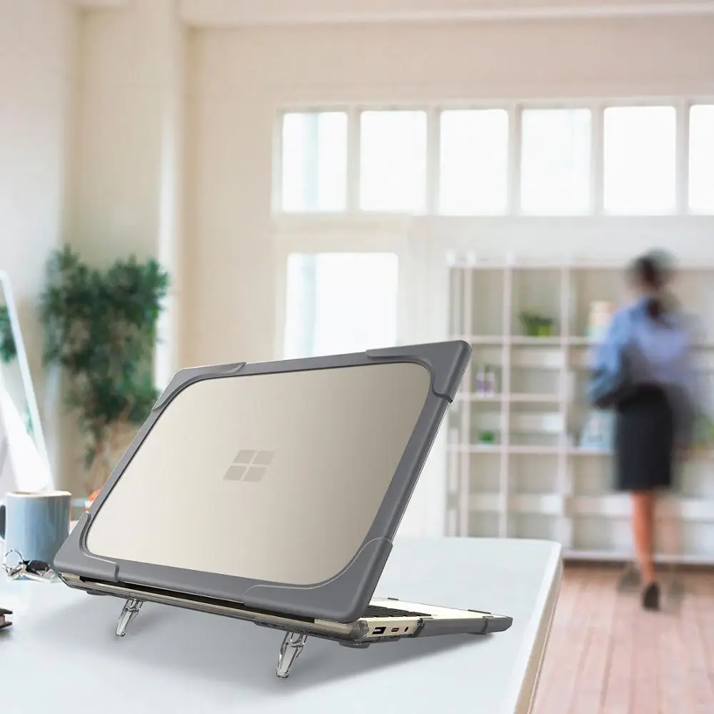 

Для Microsoft Surface Laptop 3 13,5 "1868 Ультратонкий чехол w/подставка силиконовая Frosted полупрозрачный противоударный защитный чехол