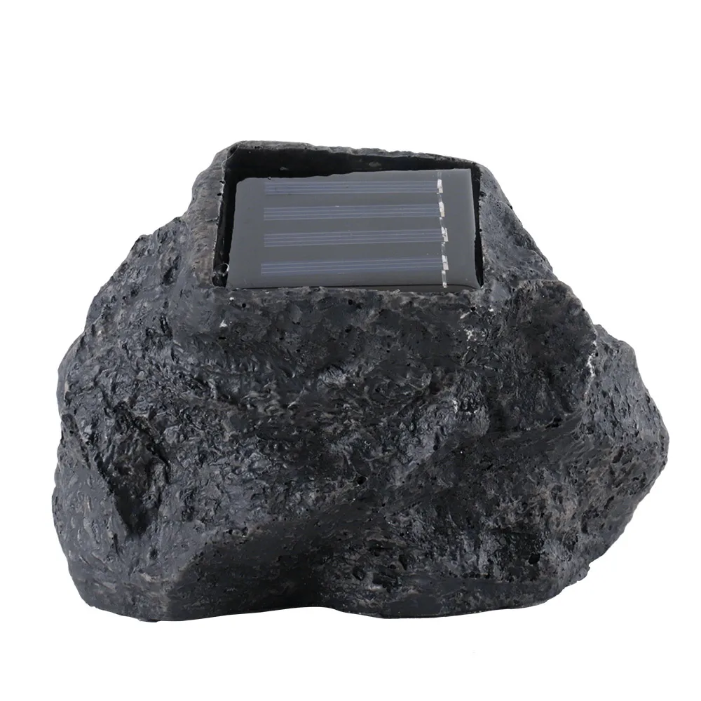 Полимерный камень светодиодный садовый светильник на солнечной батарее