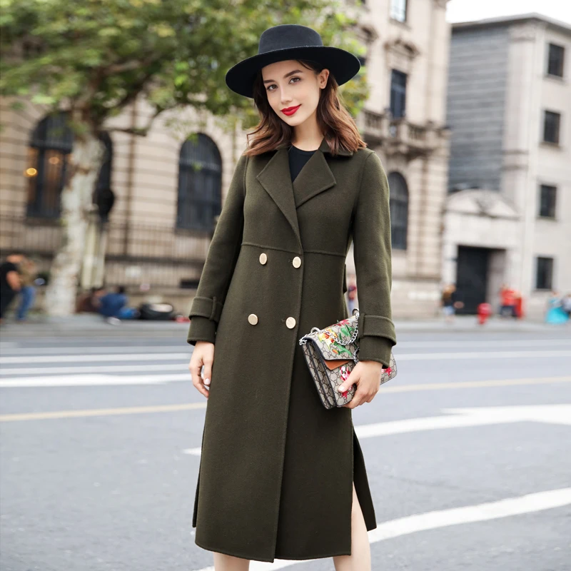 100% шерстяное пальто Женская куртка 2020 зимняя женские двухсторонние шерстяные