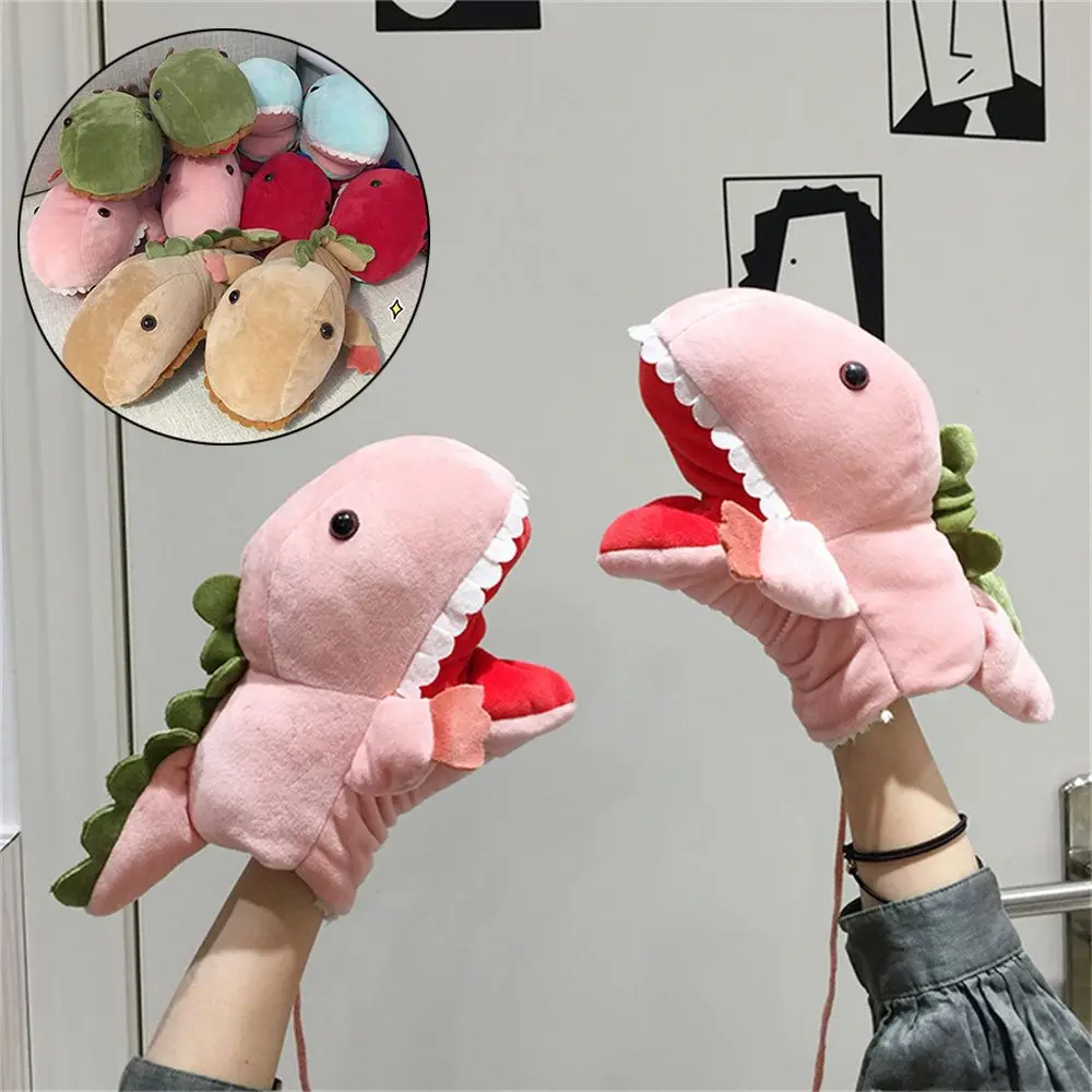 

Girls Students Soft Thickening Cartoon Winter Gloves Warm Mittens Dinosaur