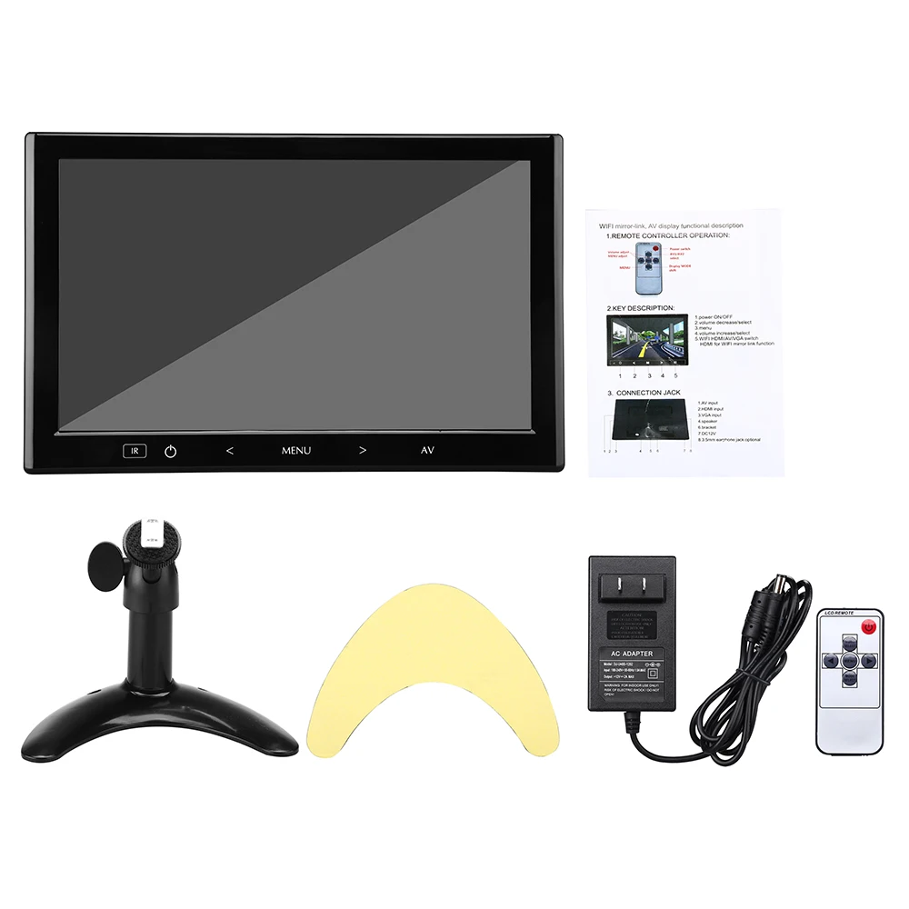 Eyoyo EM07L 7 дюймов ЖК-дисплей Экран компьютер ТВ монитор 1024X600 HDMI VGA AV Specker для