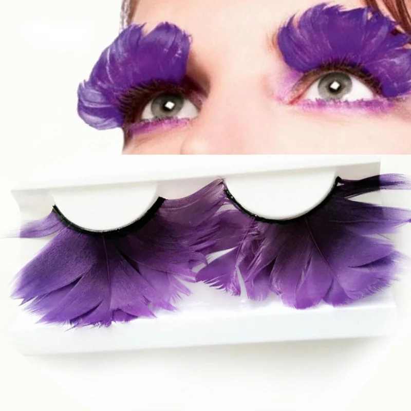 Addfavor 2 пары перьев накладные ресницы преувеличенные сценические длинные