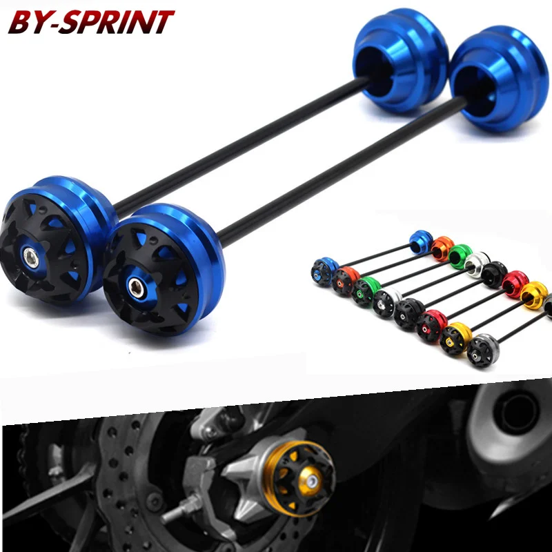 

Motorcycle CNC Front Rear Axle Fork Wheel Protector Crash Sliders Falling Protection Pad For Yamaha MT-07 MT07 FZ-07 2014-2021