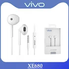 Оригинальные наушники VIVO XE680, проводные наушники-вкладыши с микрофоном, Hi-Fi Музыкальная гарнитура для универсального телефона
