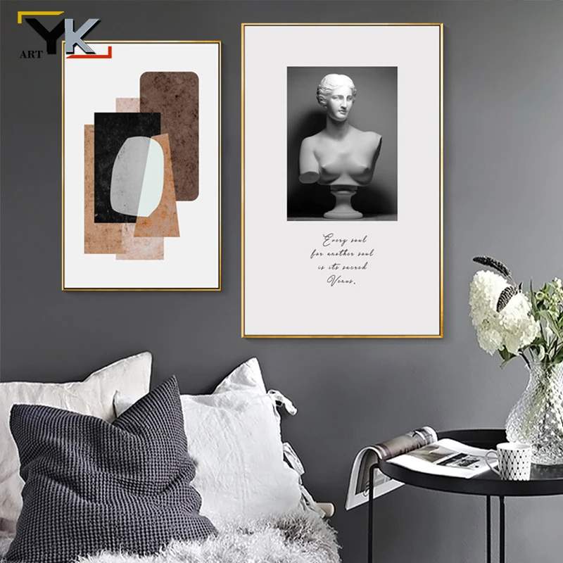 Abstract Line Art Woman Venus Statue Nordic Posters Print Keep Life Simple Canvas Painting Cuadros Wall Picture Home Decor | Дом и сад