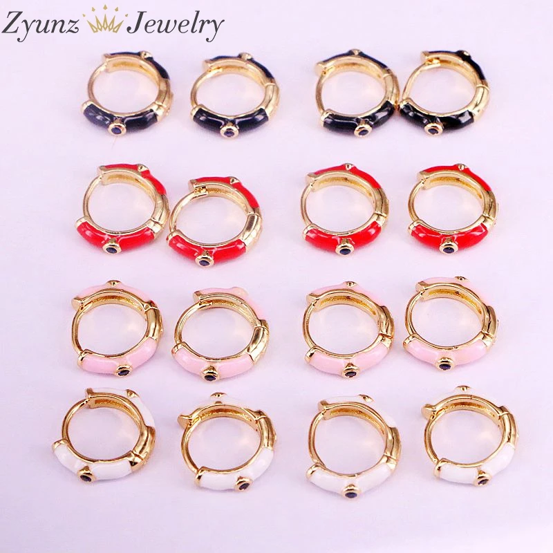 10 пар смешанные цвета эмалевый крюк серьги Золотые ювелирные изделия высшего