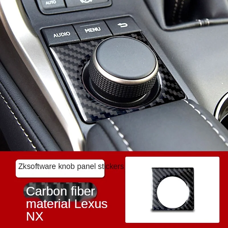 

Real Carbon Fiber Interior Decorative Sticker CD Panel Gear Box Armrest Center Nob Trims for Lexus NX200 2014-2019