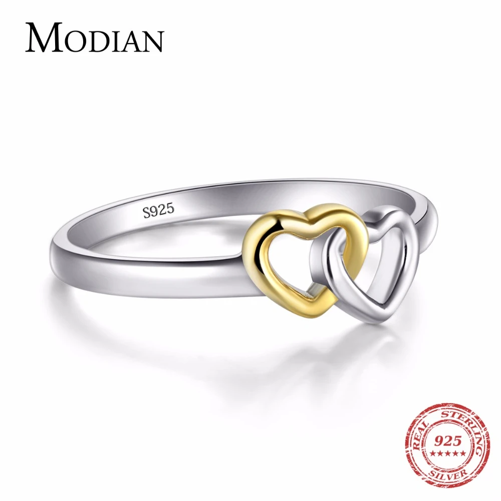 Modian 2018 коллекция Лето Soild 925 пробы Серебряное кольцо с сердечком полосы новинка