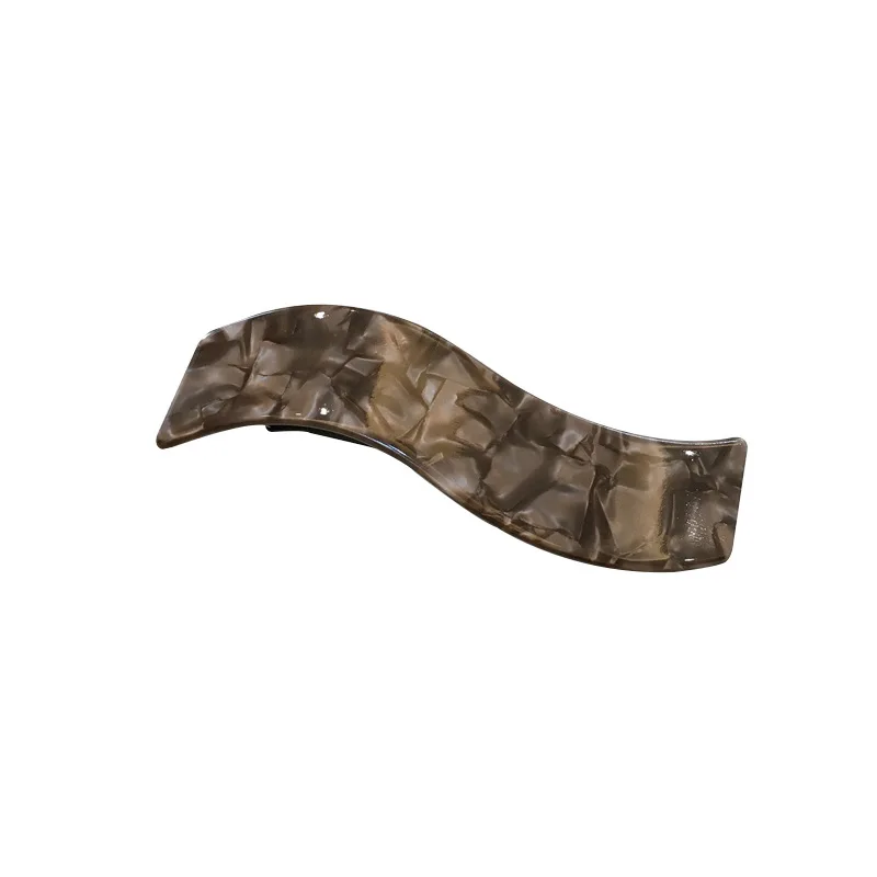 

Korean Ins Retro Temperament Wavy Spring Clip Simple Princess Head Ponytail Clip Top Clip Lady Hair Tool Wild Hair Clip