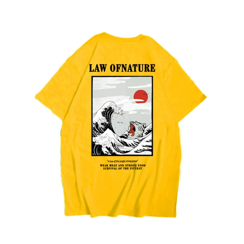 Японская забавная модная мужская и женская футболка с принтом кота хлопковая