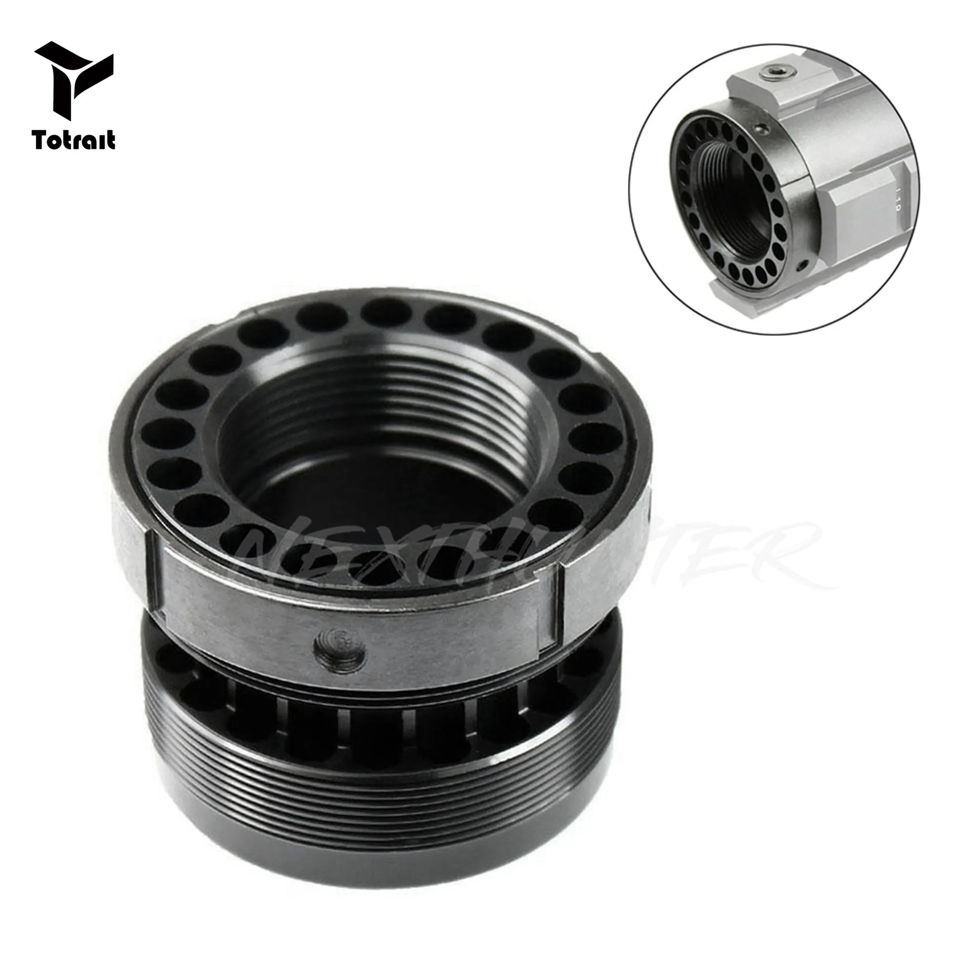 Стандартная цилиндрическая гайка со стальным зажимным кольцом для бесплатного