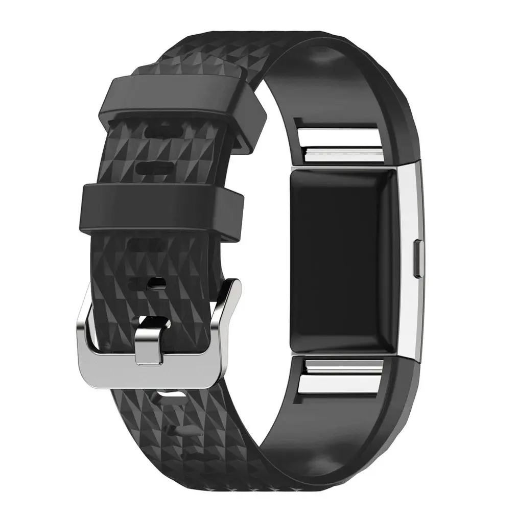 3D Сменные алмазные ремешки для браслета Fitbit Charge 2 Мягкие силиконовые умные часы