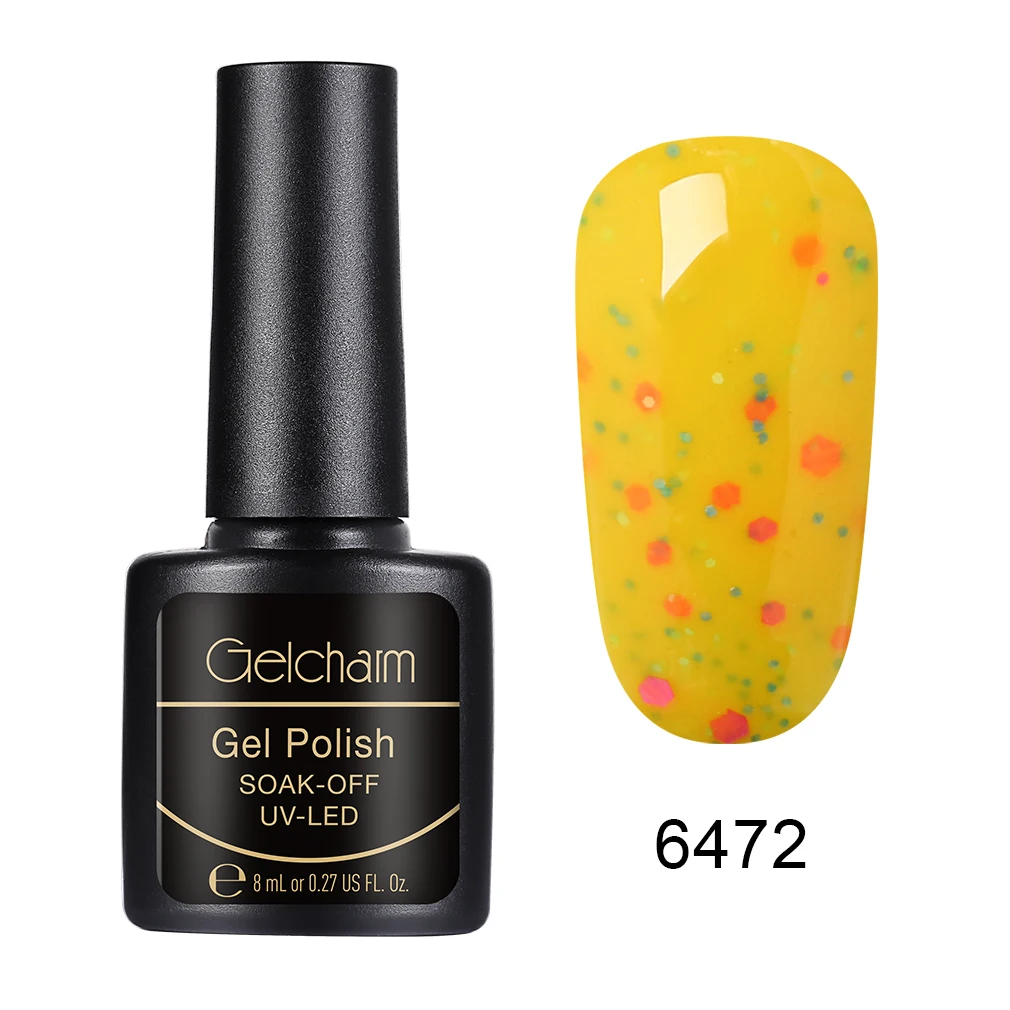 Gelcharm 8 мл сыр конфеты УФ-гель для ногтей используется с молочного цвета гель лак Полупостоянный все для маникюра дизайн ногтей гель - Цвет: 6472