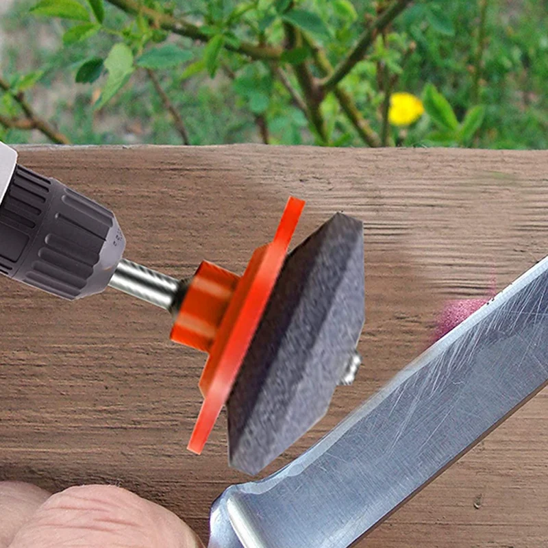

5 PCS Lawn Mower Blade Sharpener for Drill, Lawn Tool, Lawnmower Sharpener for Power Drill Hand Drill and Lawn Mower