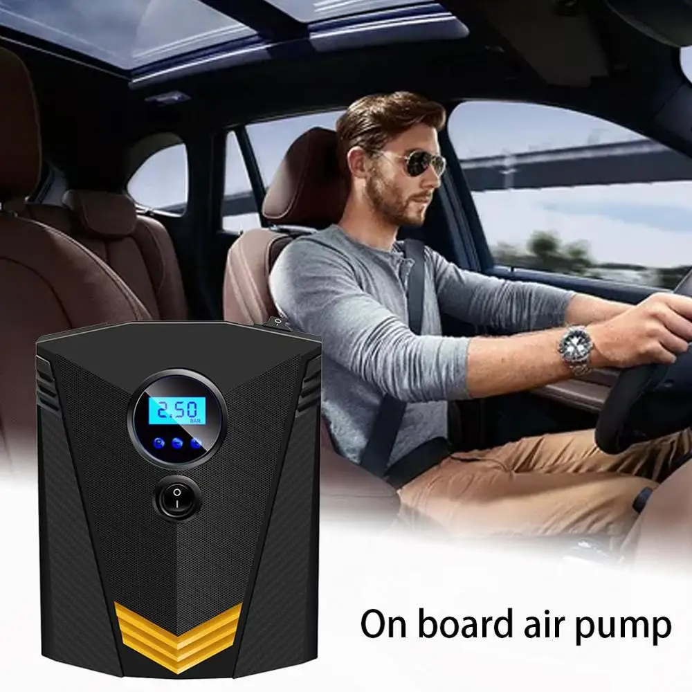 Портативный 150PSI автомобильный насос для шин с цифровым дисплеем воздушный