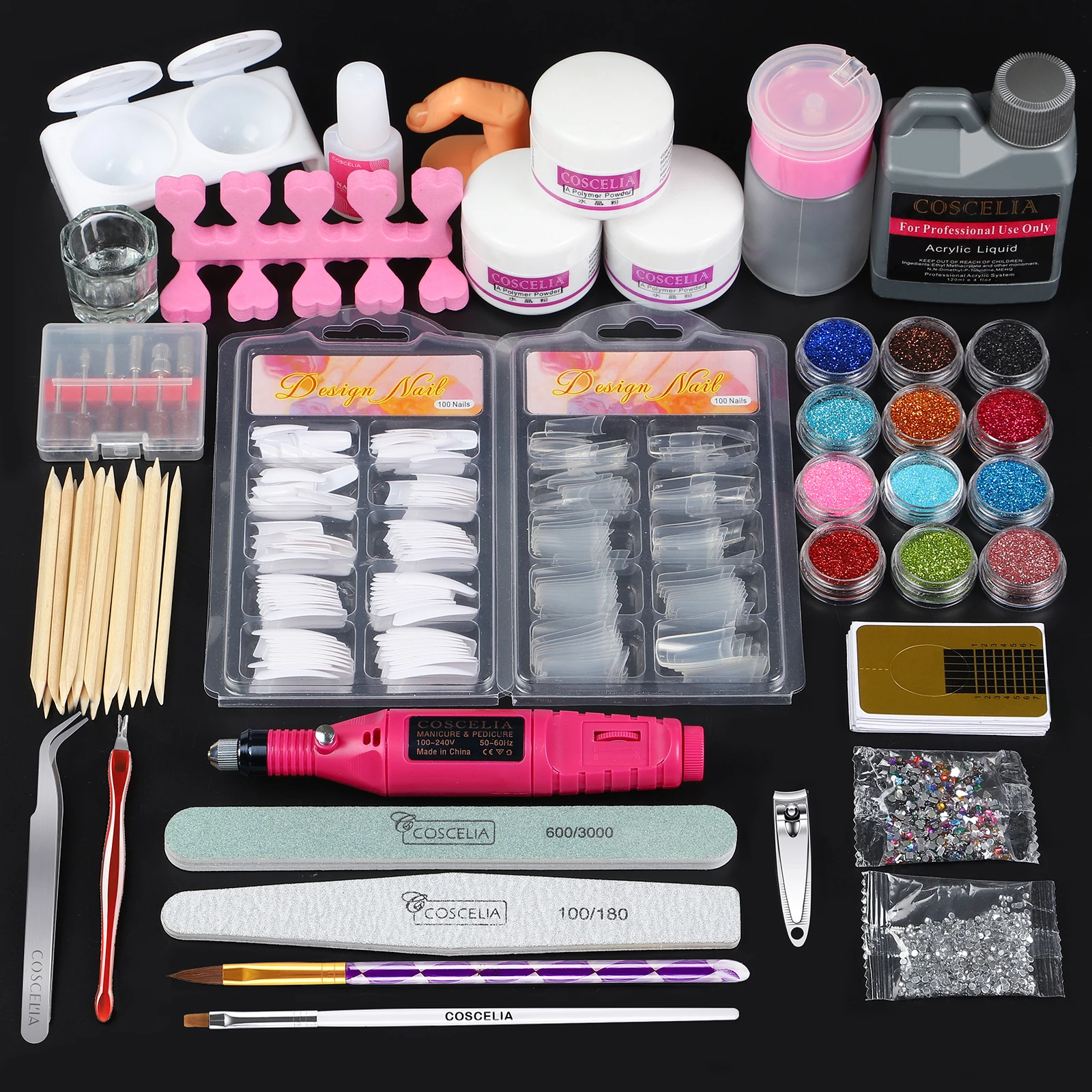 

Professional Acrylic Powder Kit With Nail Drill Machine All For Manicure Nail Kit Acrylic Powder Liquid For Nail Extension