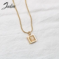 joolim jewelry pvd gold finish entry lux moonstone pendant necklace stylish stainless steel necklace