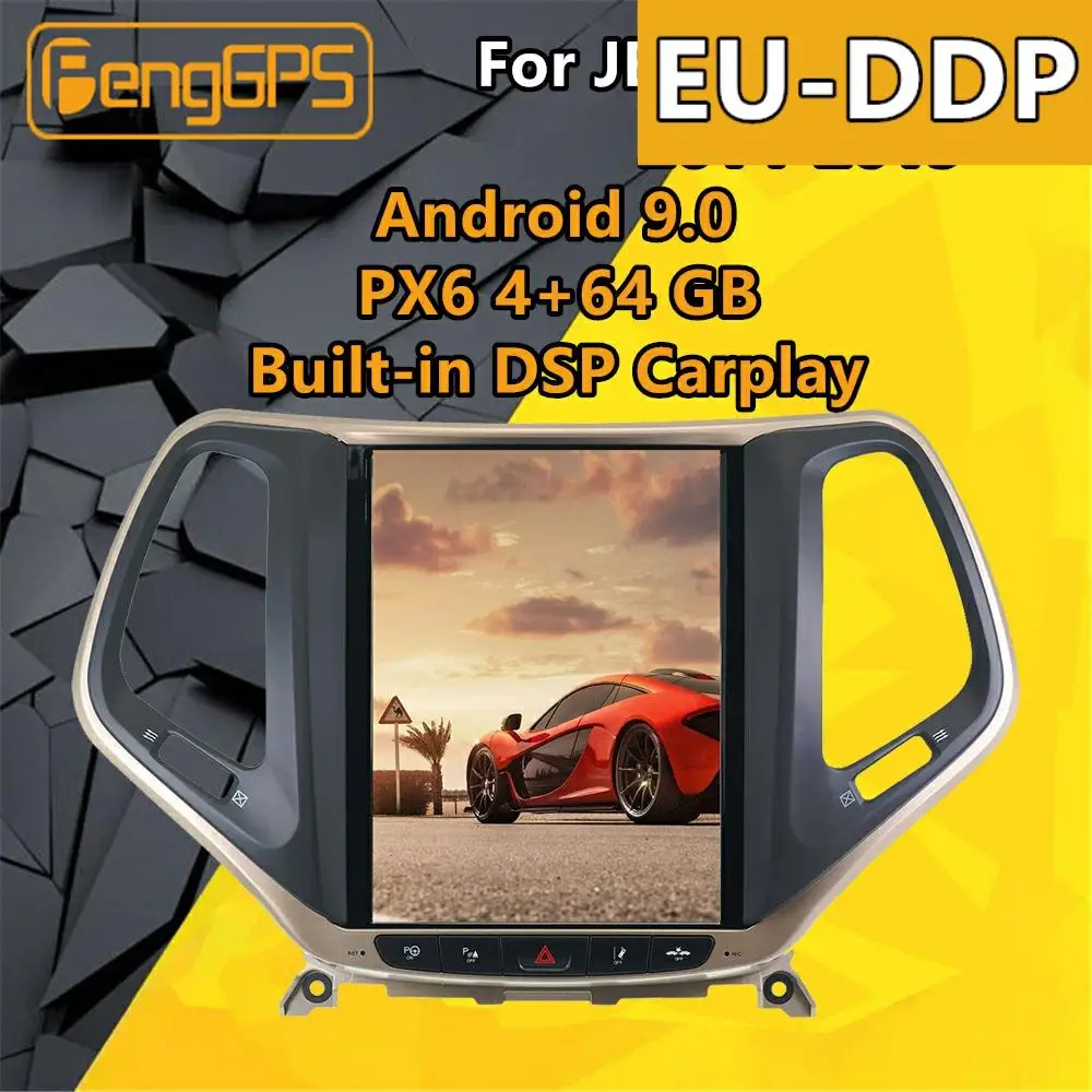 Автомагнитола для JEEP Cherokee 2014-2019 Android мультимедийный плеер стерео экран Tesla аудио