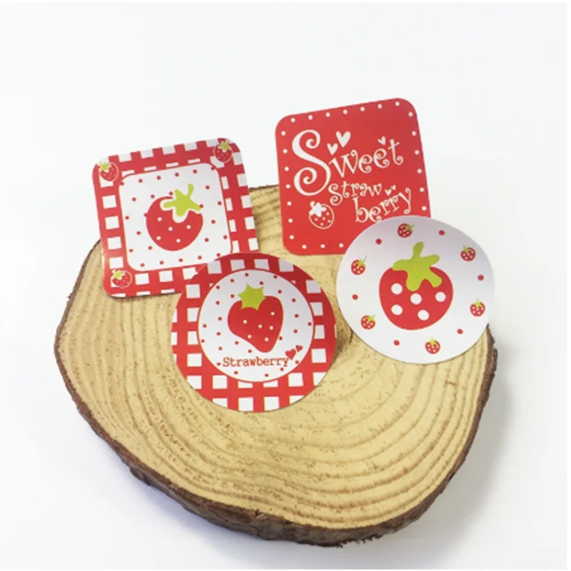 120 шт./лот серия сладкая клубника Уплотнительная наклейка для выпечки DIY упаковка