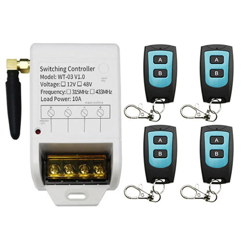DC12V-48V 1CH 30A реле радиоконтроллер RF беспроводное пульт дистанционного управления