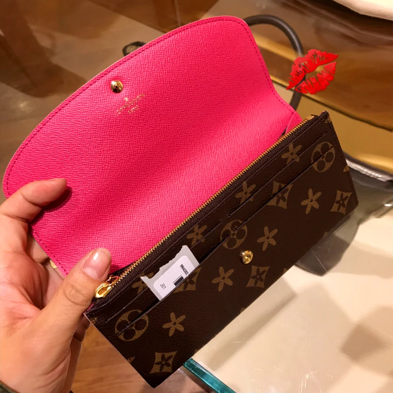 

2021 genuine leather top quality fashion wallet women pocket Famous Brand purse