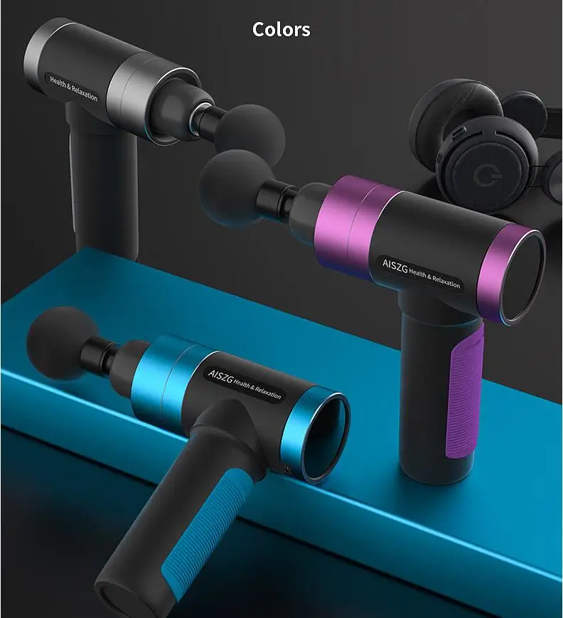 5-скоростной массажный пистолет с 6 насадками | Красота и здоровье