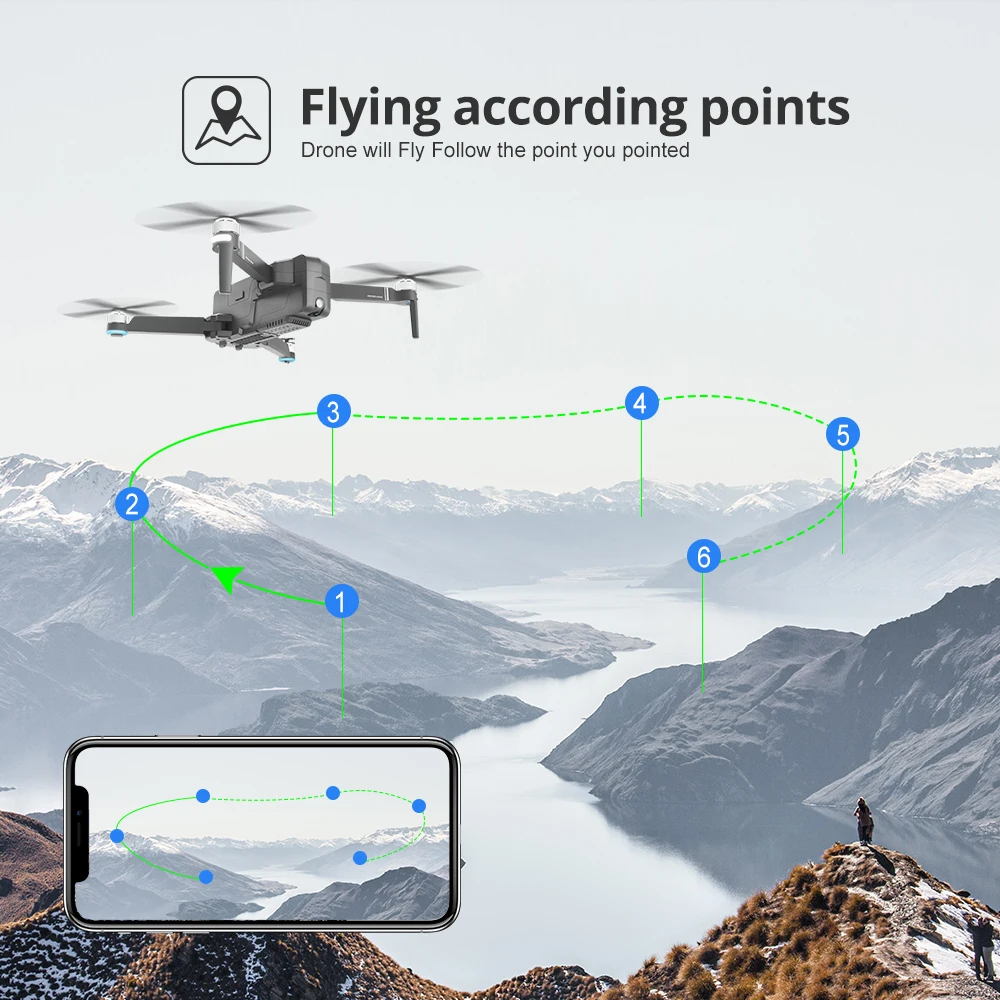 DEERC DE22 Дрон gps бесщеточный 5G 500M wifi FPV 2,7 K gps-навигатор с разрешением Full HD RC Дрон складной 1,2 км 1200 м 25 минут Профессиональный Квадрокоптер