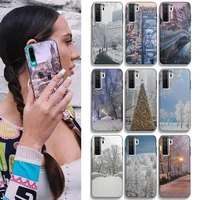 winter new york central phone case for huawei honor 8x 9 lite view 10 life 10i 20i for mate 20 30 lite 40 pro cover 2021
